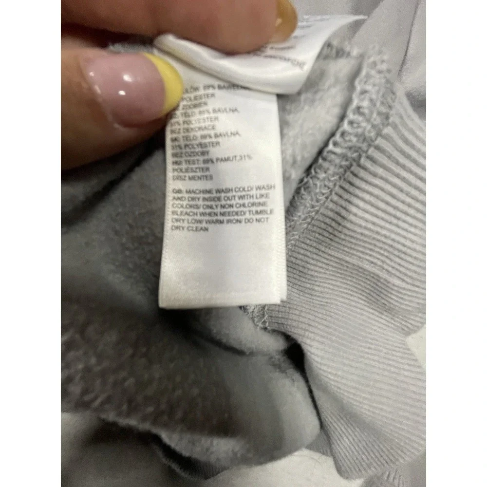 The North Face Hoodie Mens‎ Small Gray Pullover Logo Sweatshirt
